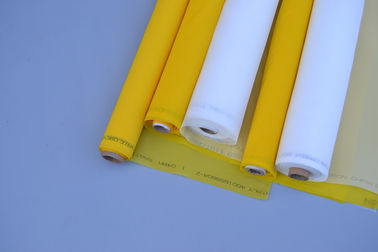China 100% Polyester Materiële Monofilament het Netwerk Witte/Gele Kleur van de het Schermdruk leverancier